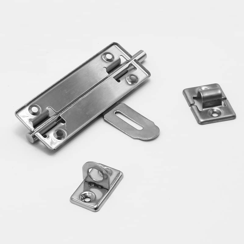 5-Inch Stainless Steel Barrel Bolt Latch with Padlock Clasp