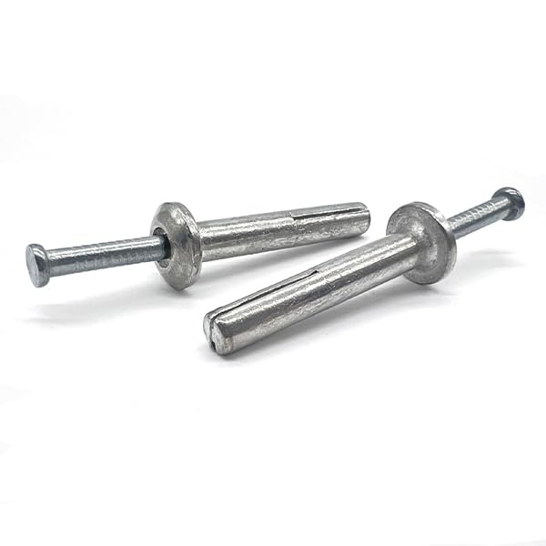 (800 Pieces) 1/4"x2" Mushroom Head Nylon Nail Anchors