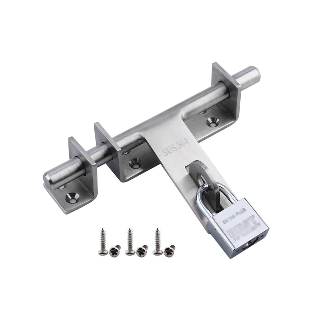 Stainless Steel Sliding Bolt Door Latch for Left & Right Doors and Windows