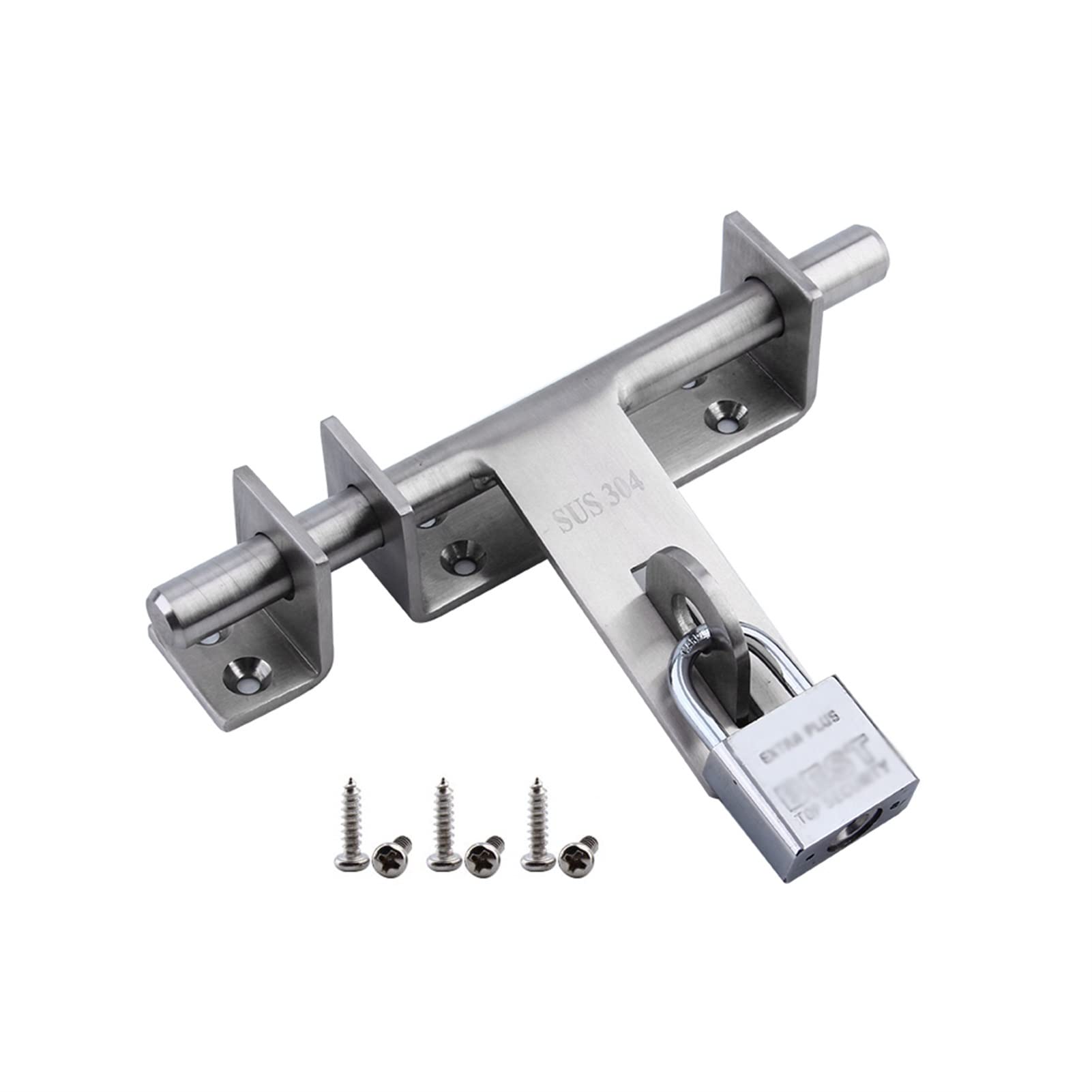 Stainless Steel Sliding Bolt Door Latch for Left & Right Doors and Windows