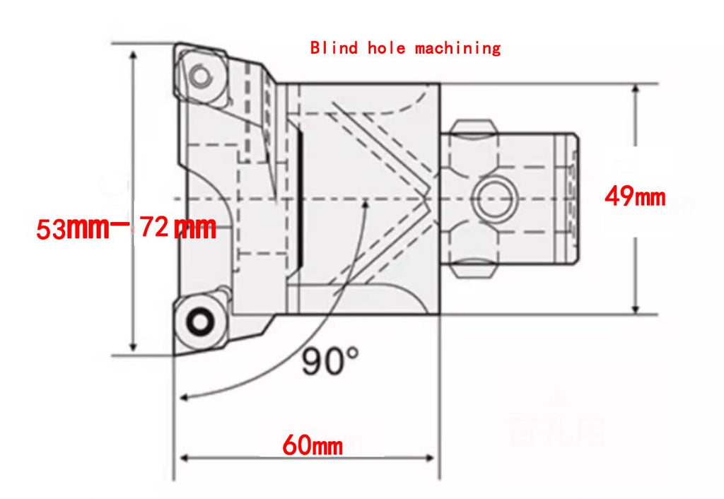 Adjustable Rough Boring Set 53–72mm with 20 Carbide Inserts