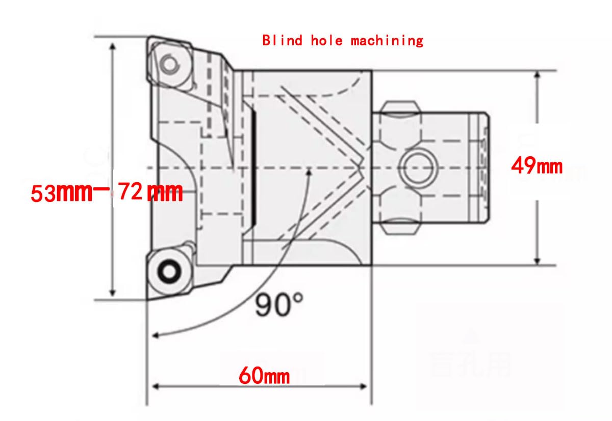 Adjustable Rough Boring Set 53–72mm with 20 Carbide Inserts