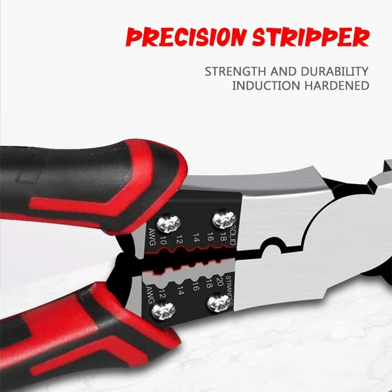 Multifunction Wire Stripper, Crimper & Pliers Set