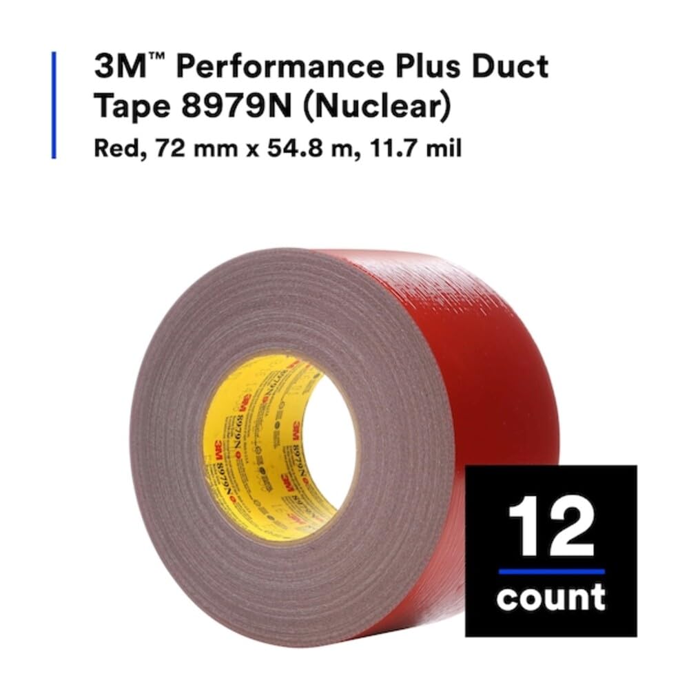 3M DuctTape,Red,60ydL,2-7/8inW,PK12 8979N - 1 Each