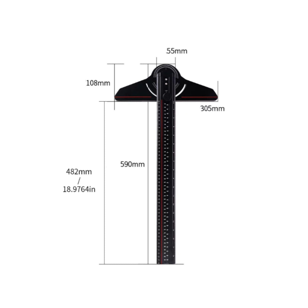Aluminum Carpentry T-Angle Ruler