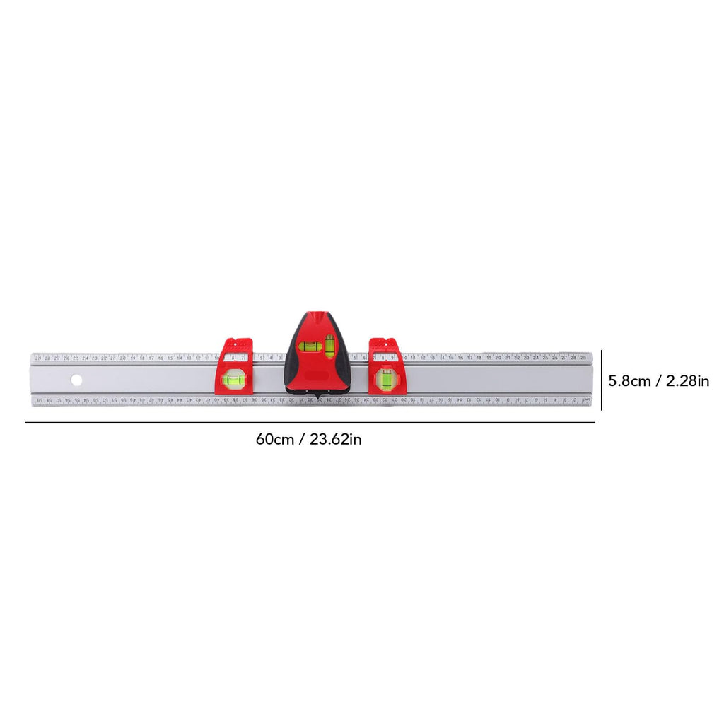 Aluminum Level Ruler with Bubble Level 60cm