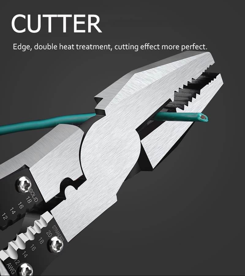 Multifunction Wire Stripper, Crimper & Pliers Set