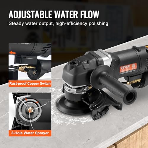 800W Variable Speed Wet Polisher Kit for Stone & Tile