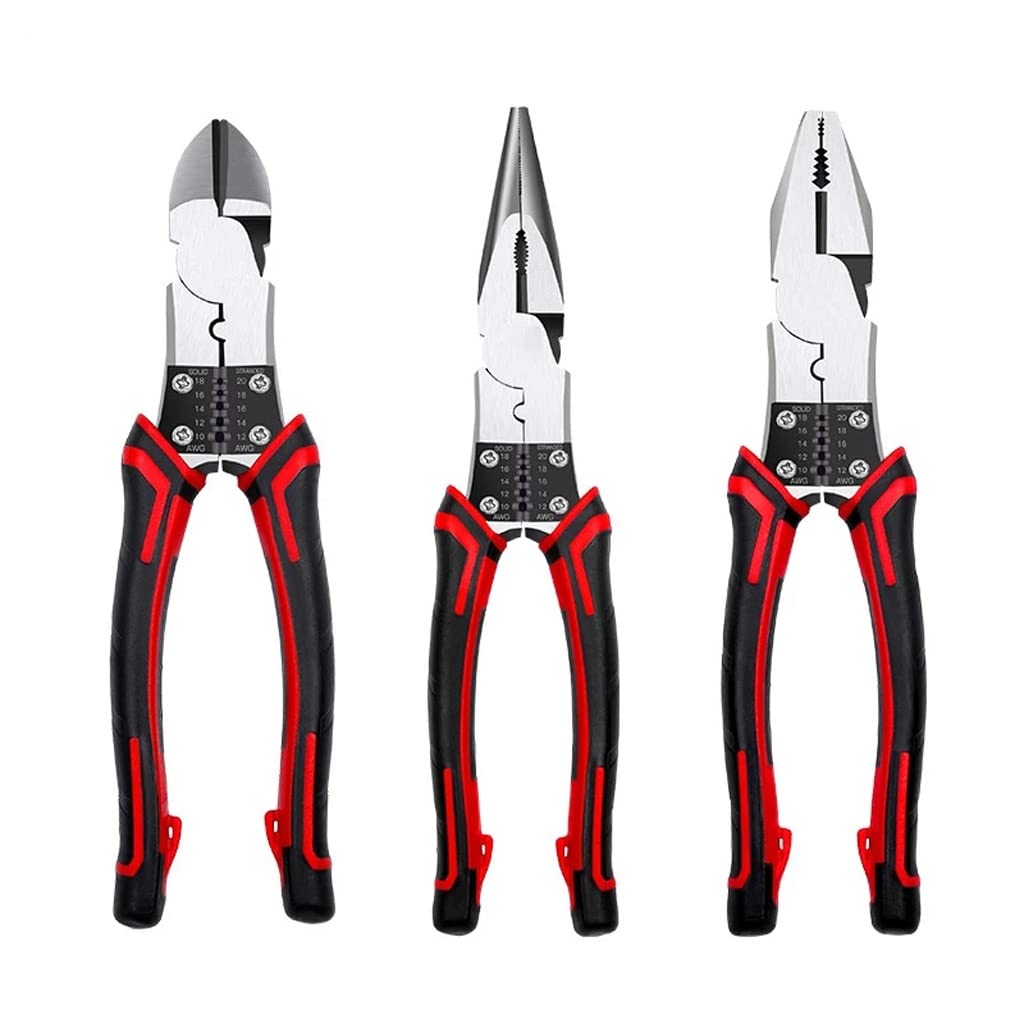 Multifunction Wire Stripper, Crimper & Pliers Set