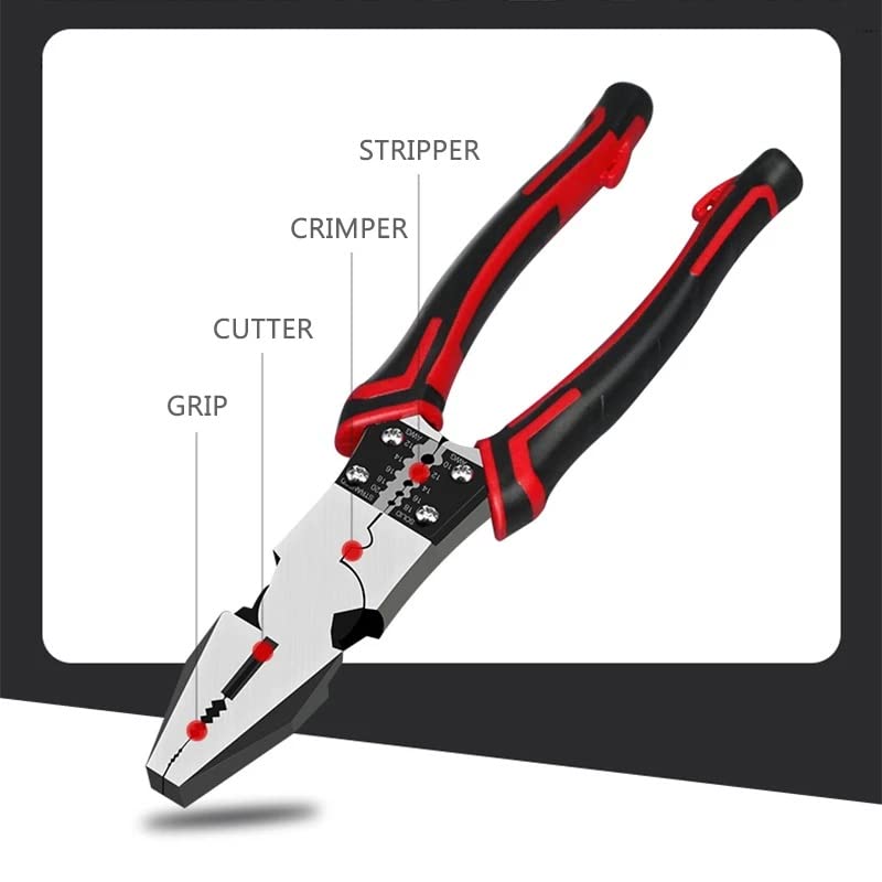 Multifunction Wire Stripper, Crimper & Pliers Set