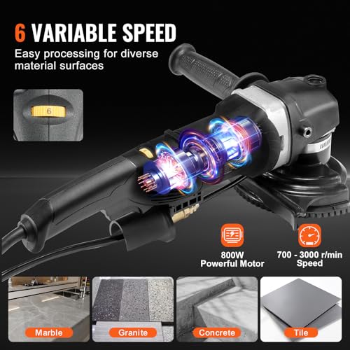 800W Variable Speed Wet Polisher Kit for Stone & Tile
