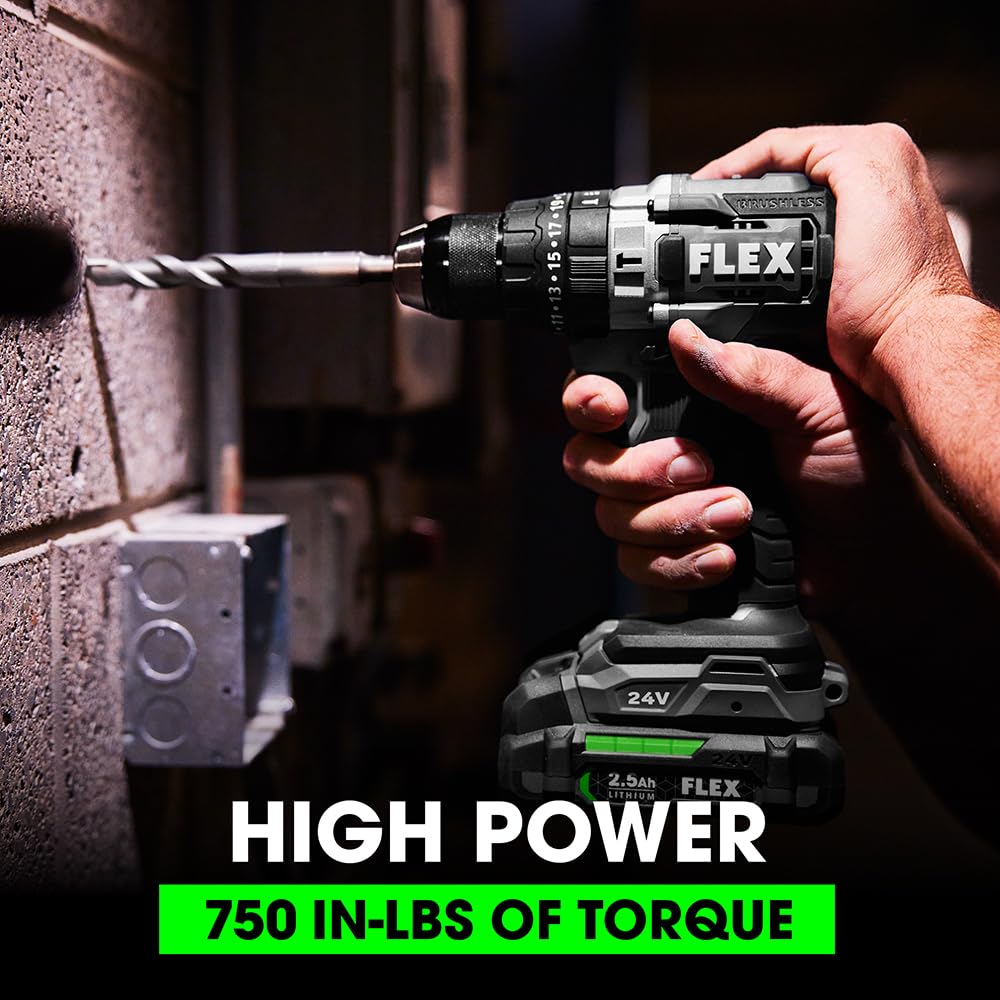 24V Brushless Cordless 6-Tool Combo Kit with Batteries & Charger