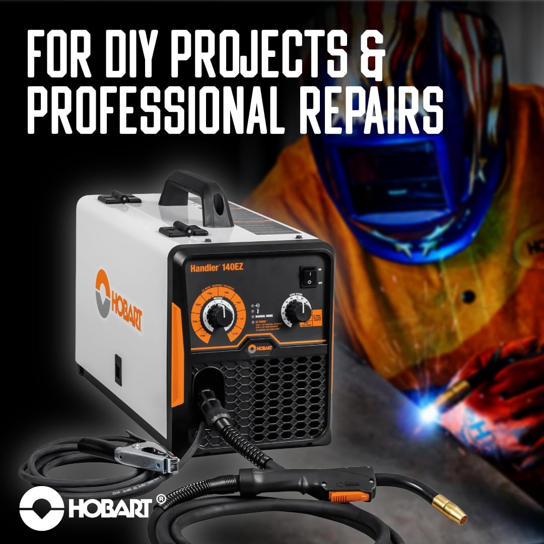 Hobart Handler 140EZ MIG Welder 120V, 30-140A, Flux-Core, Spool Gun Ready