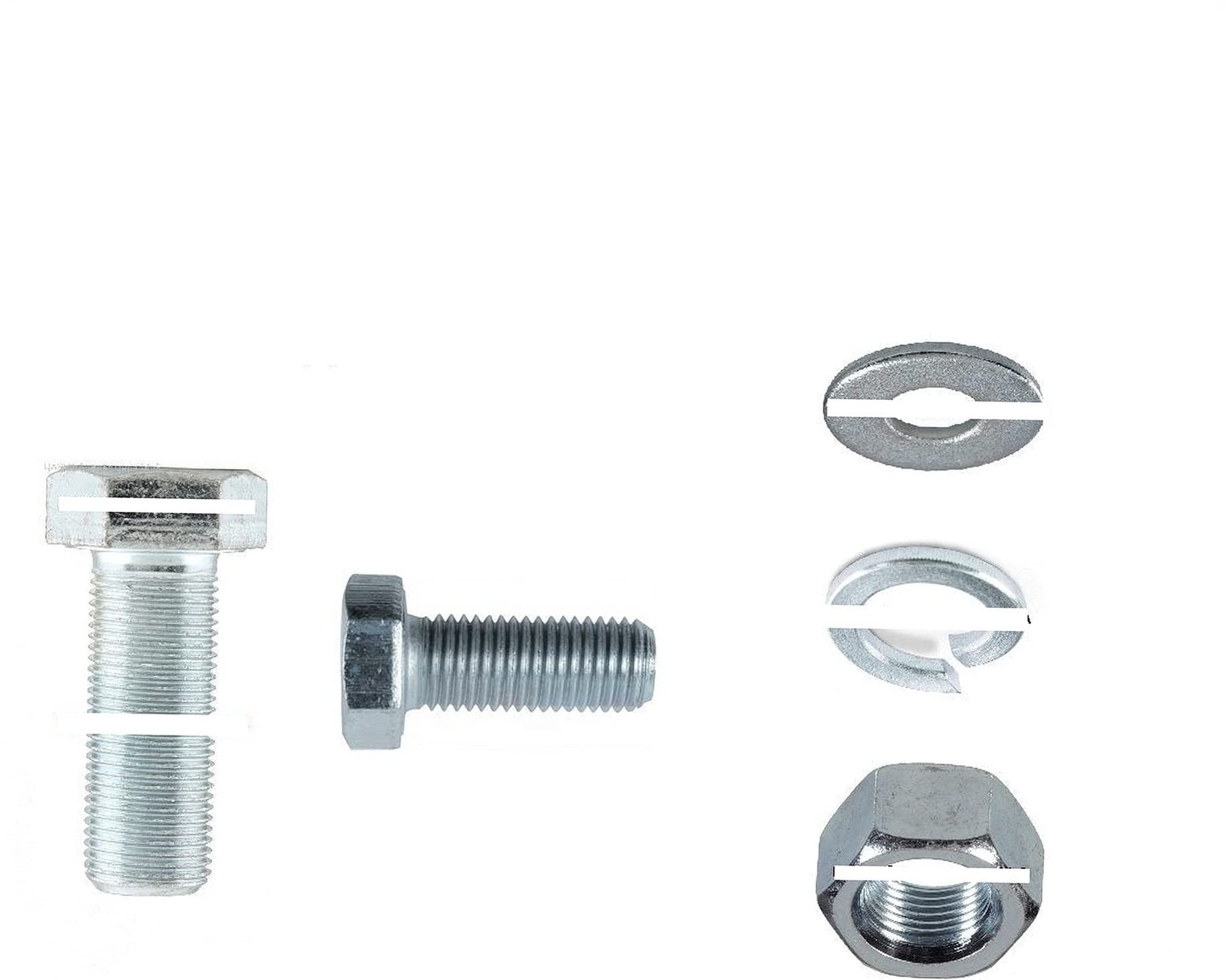 Grade 5 Bolt Assortment Kit with Nuts & Washers SAE Fine Thread 1/4-28 to 1/2-20