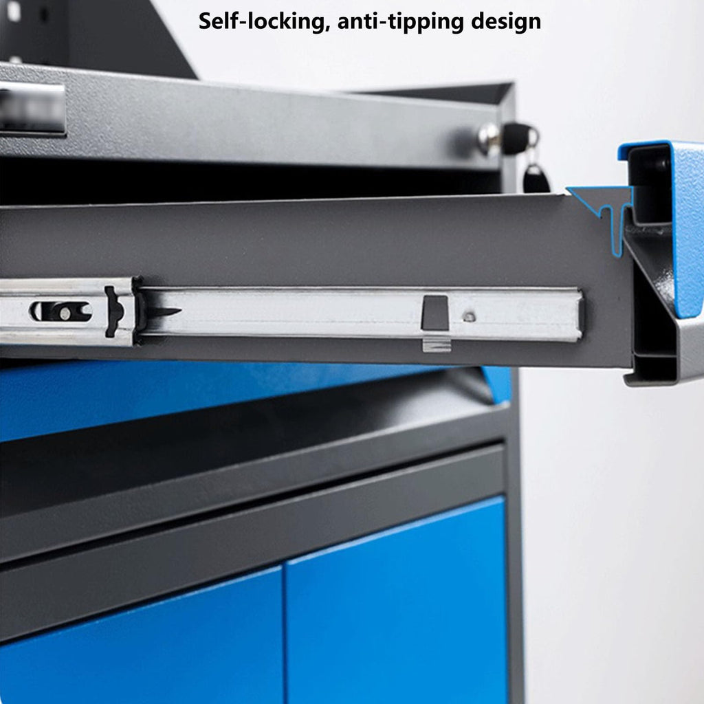 Portable 2-Drawer Rolling Tool Chest with Lockable Removable Storage Cabinet