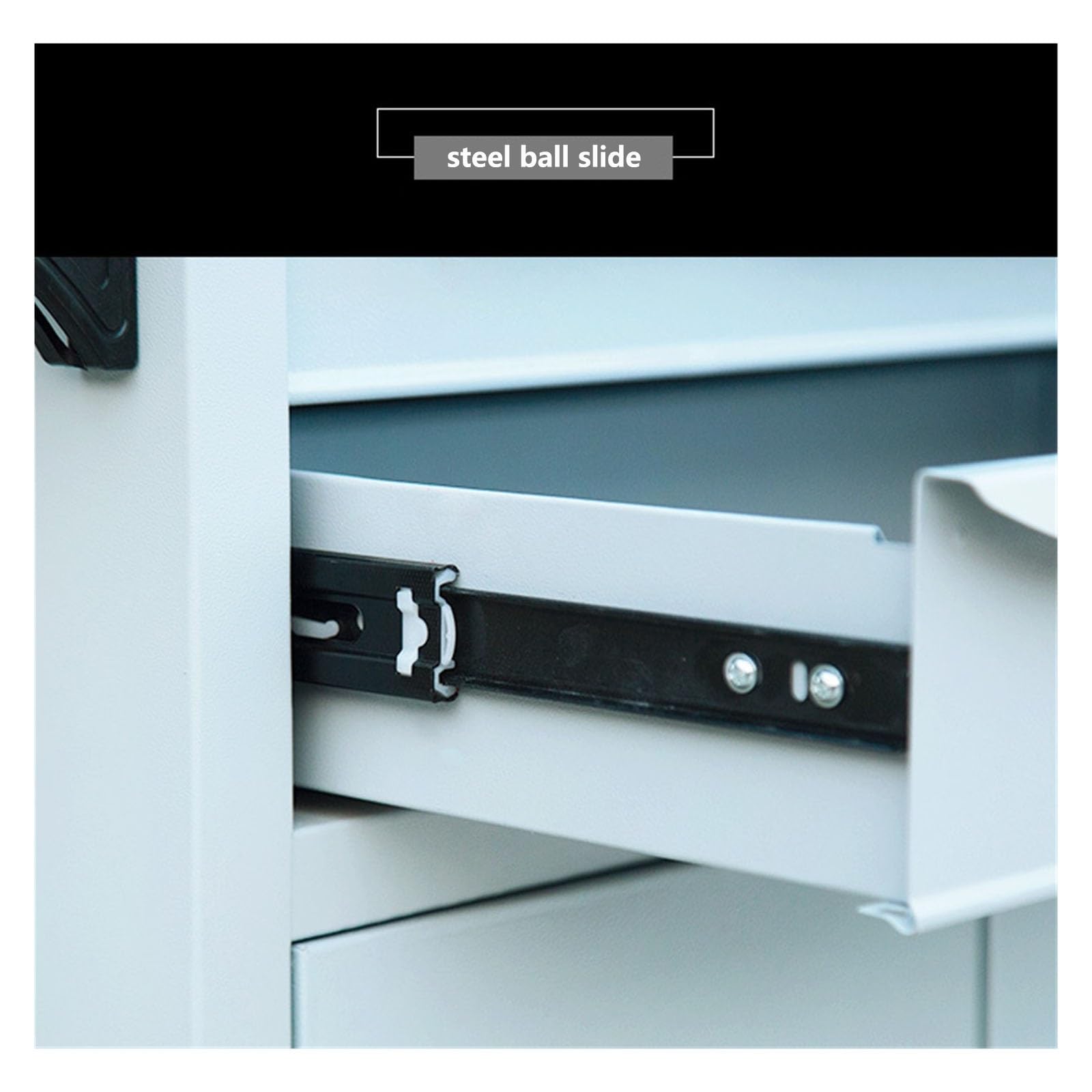 Portable Rolling Tool Chest with Drawer and High-Capacity Steel Storage Cabinet