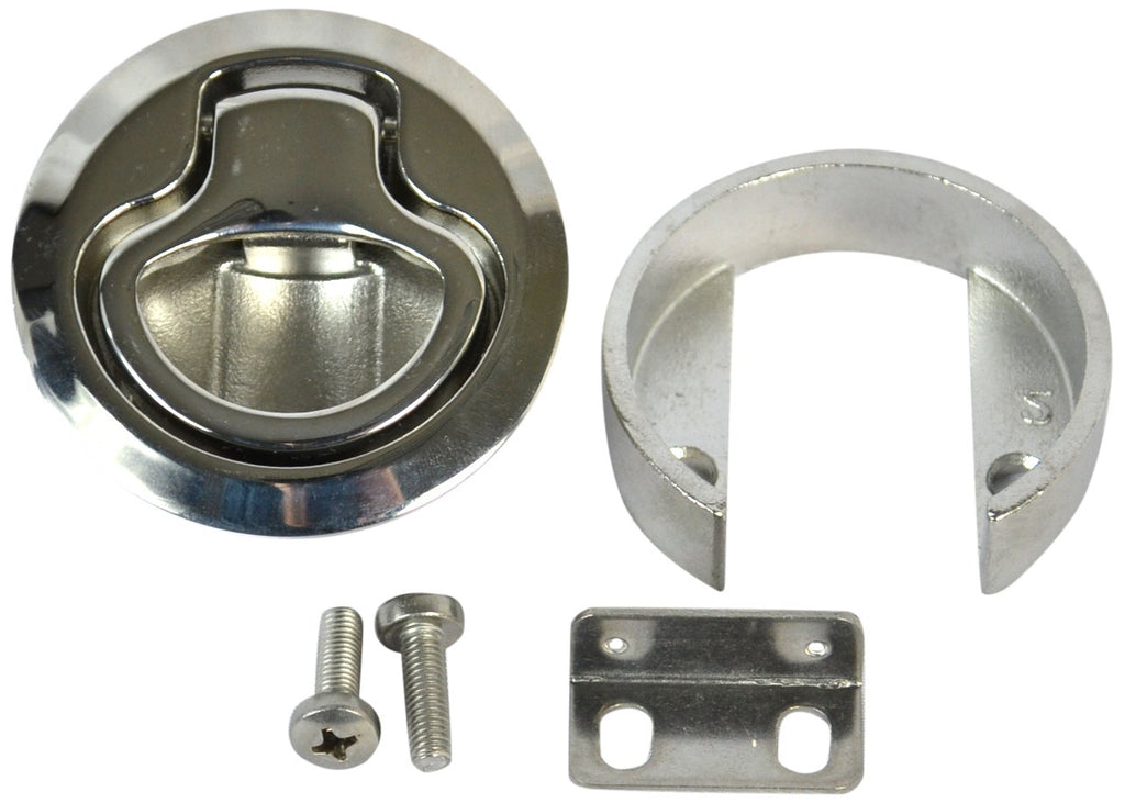 2-Pack Stainless Steel 316 Flush Push-to-Close Latches Non-Locking for 0.675–0.875 Inch Panels