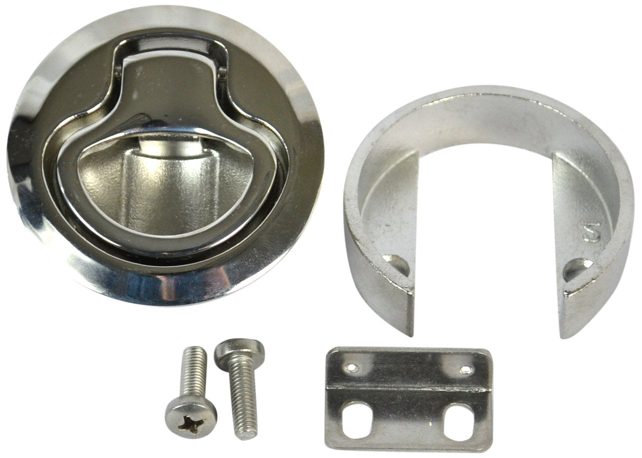 2-Pack Stainless Steel 316 Flush Push-to-Close Latches Non-Locking for 0.675–0.875 Inch Panels