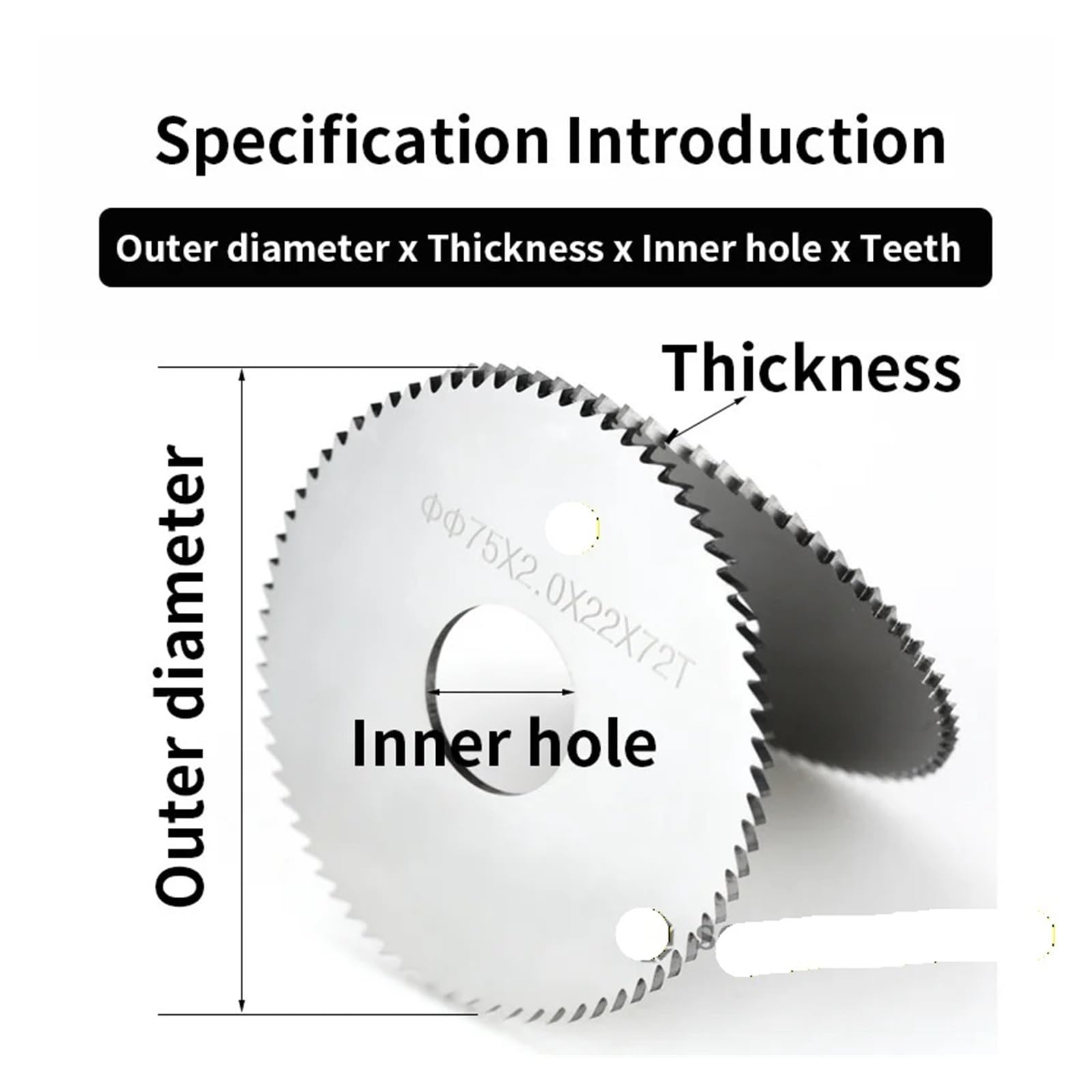 Tungsten Carbide Circular Saw Blade 72T for Metal Cutting