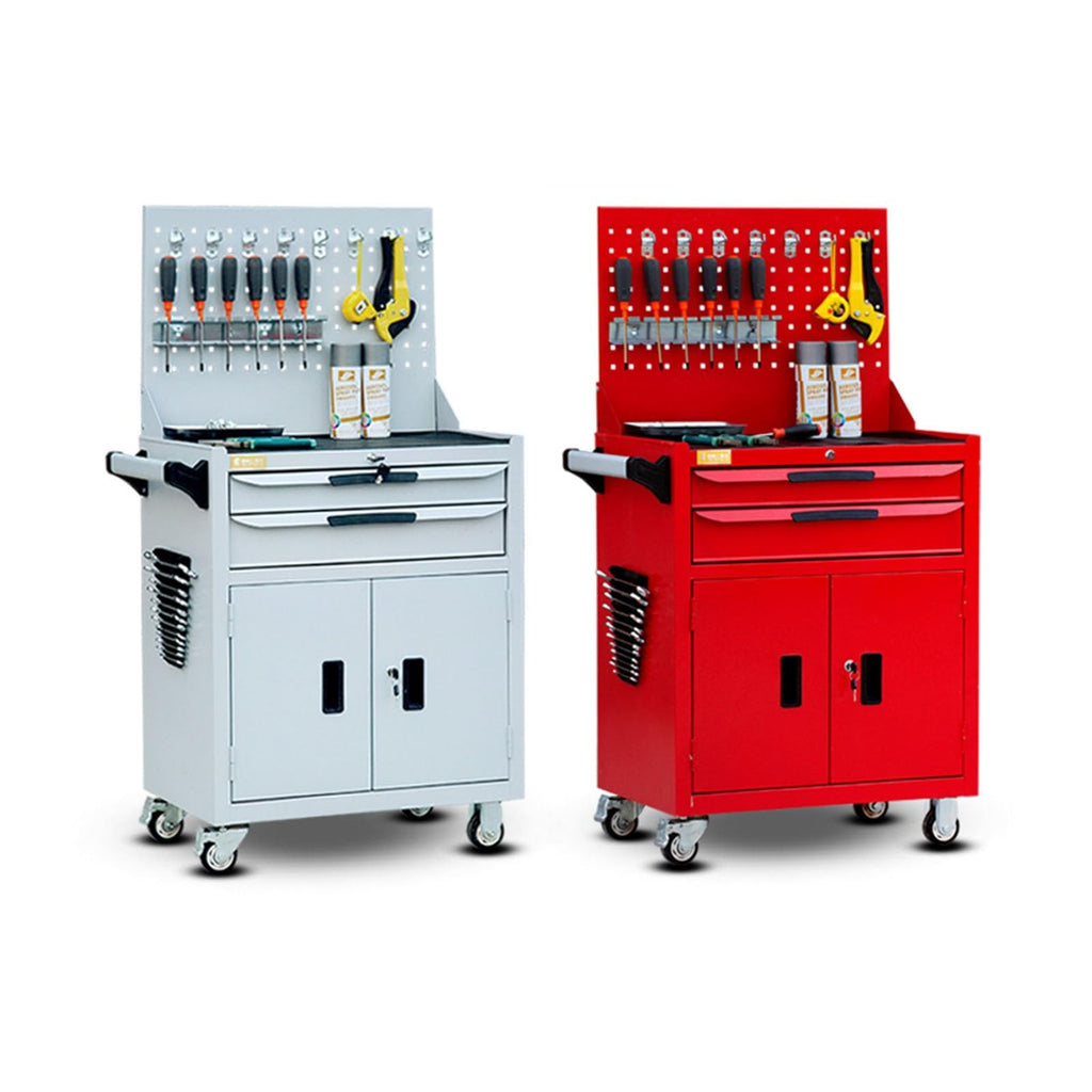 Portable Rolling Tool Chest with Drawer and High-Capacity Steel Storage Cabinet
