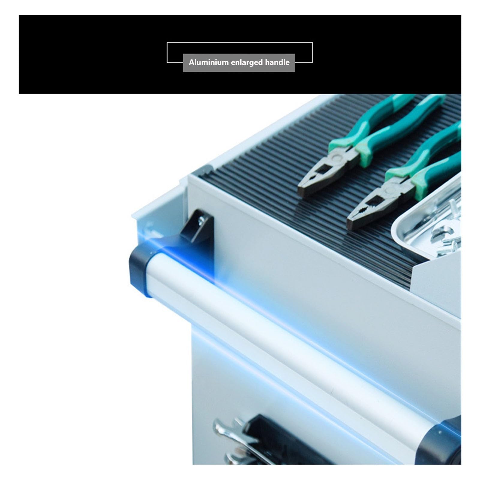 Portable Rolling Tool Chest with Drawer and High-Capacity Steel Storage Cabinet