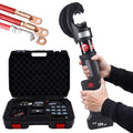 Battery Powered Hydraulic Wire Cable Crimping Tool Kit with 12 Crimping Dies