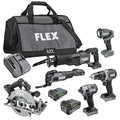 24V Brushless Cordless 6-Tool Combo Kit with Batteries & Charger