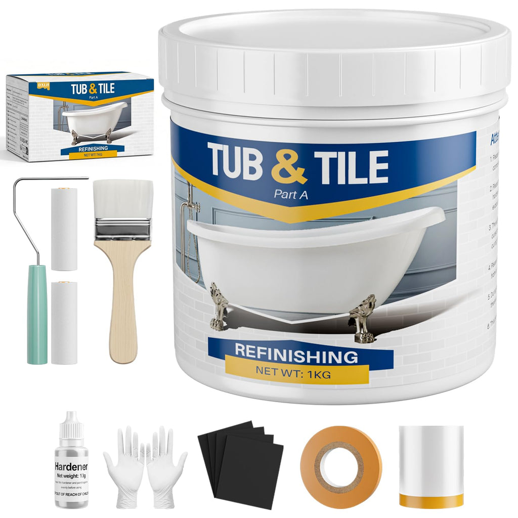 NZDWZDN Tub Paint,High-Gloss White Touch Up Paint for Tile, Bathtub