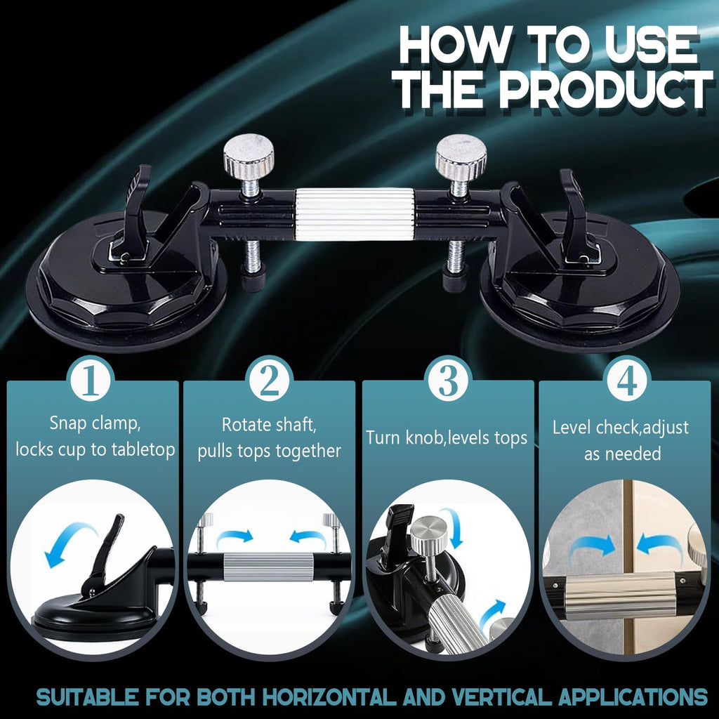 Adjustable Granite Seam Setter with Vacuum Suction Cups
