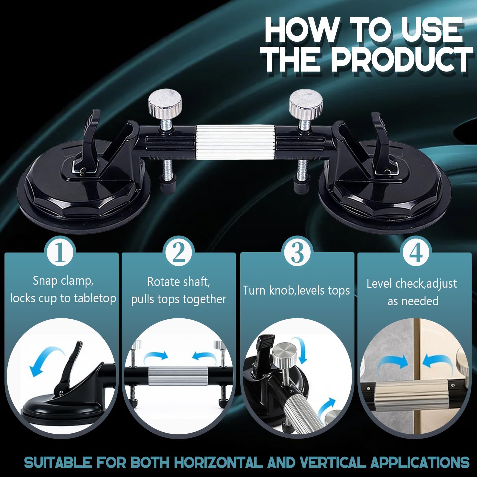 Adjustable Granite Seam Setter with Vacuum Suction Cups