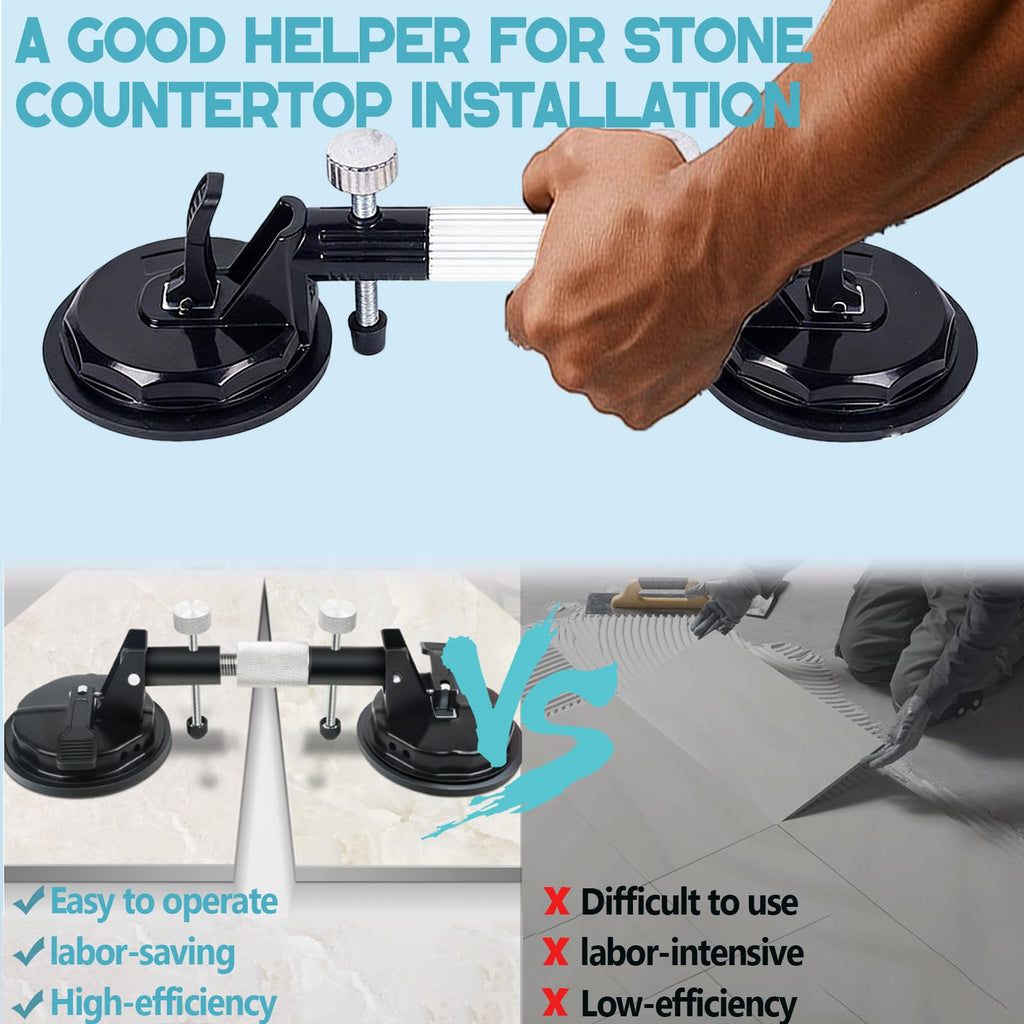 Adjustable Granite Seam Setter with Vacuum Suction Cups
