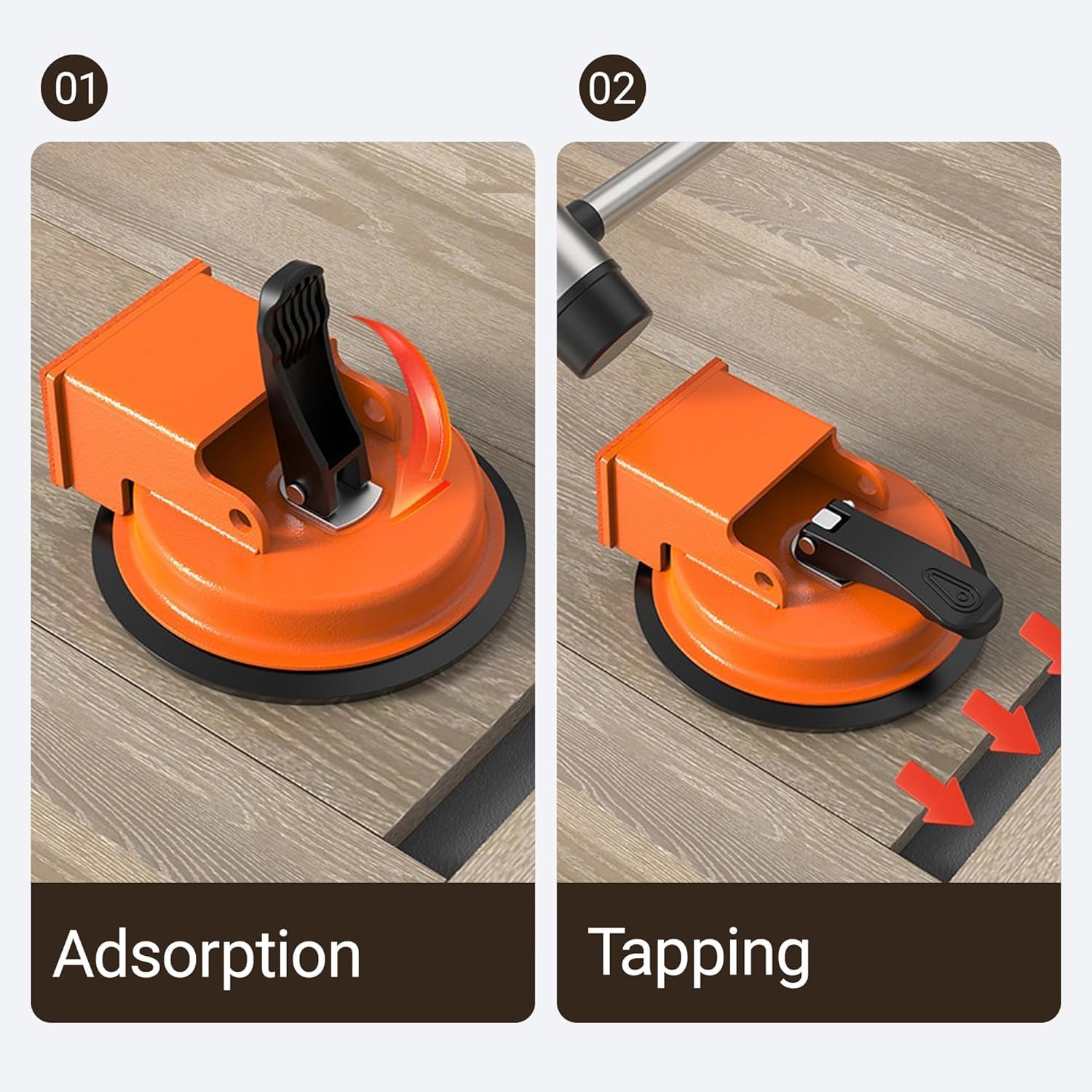Heavy Duty Floor Gap Fixer Tool with Adjustable Height Suction Cup for Wood, Laminate, Tile & Vinyl Flooring