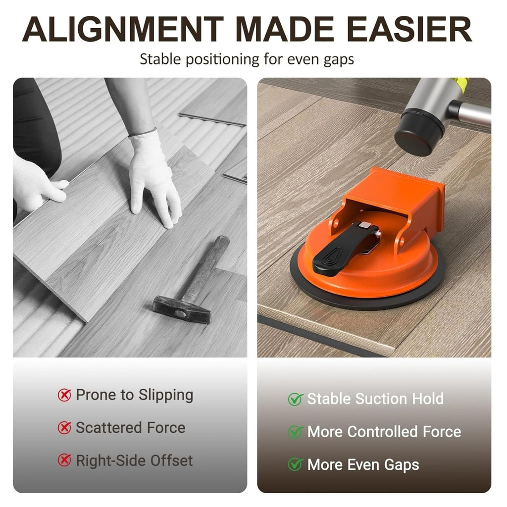 Heavy Duty Floor Gap Fixer Tool with Adjustable Height Suction Cup for Wood, Laminate, Tile & Vinyl Flooring