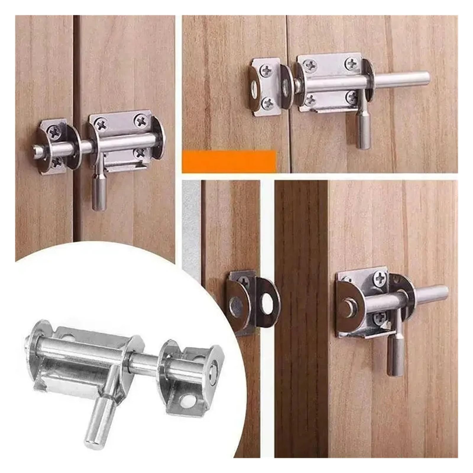 Stainless Steel Sliding Door Latch Bolt for Gates, Doors & Cabinets