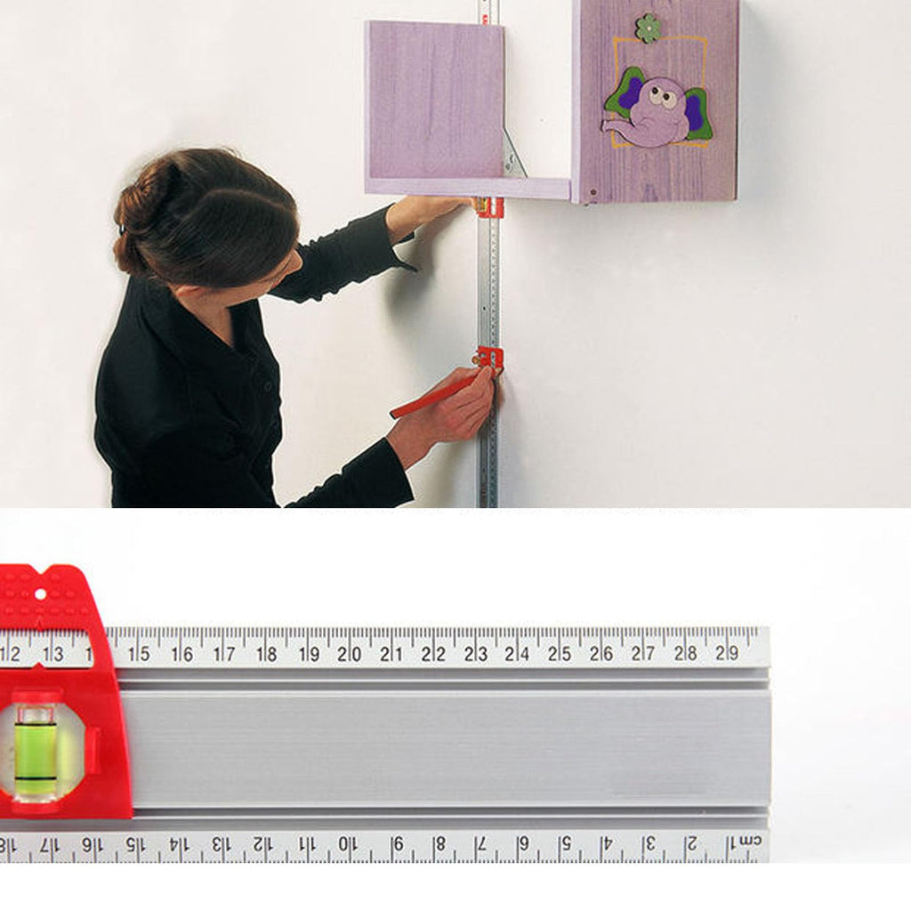 Aluminum Level Ruler with Bubble Level 60cm