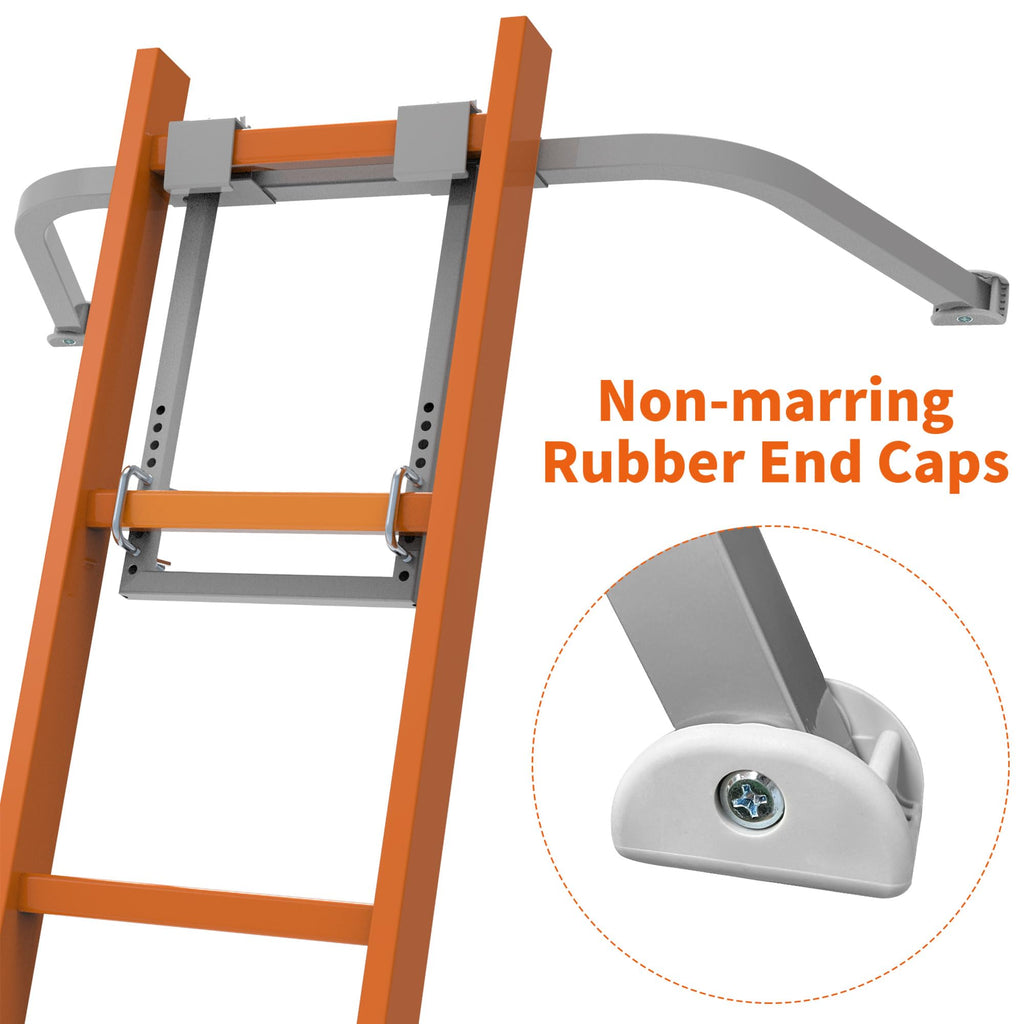 Heavy Duty Ladder Stabilizer with Anti-Slip Rubber Feet for Gutter Cleaning and Wall Protection