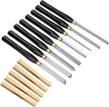 8-Piece Wood Turning Chisel Set with Wooden Storage Case