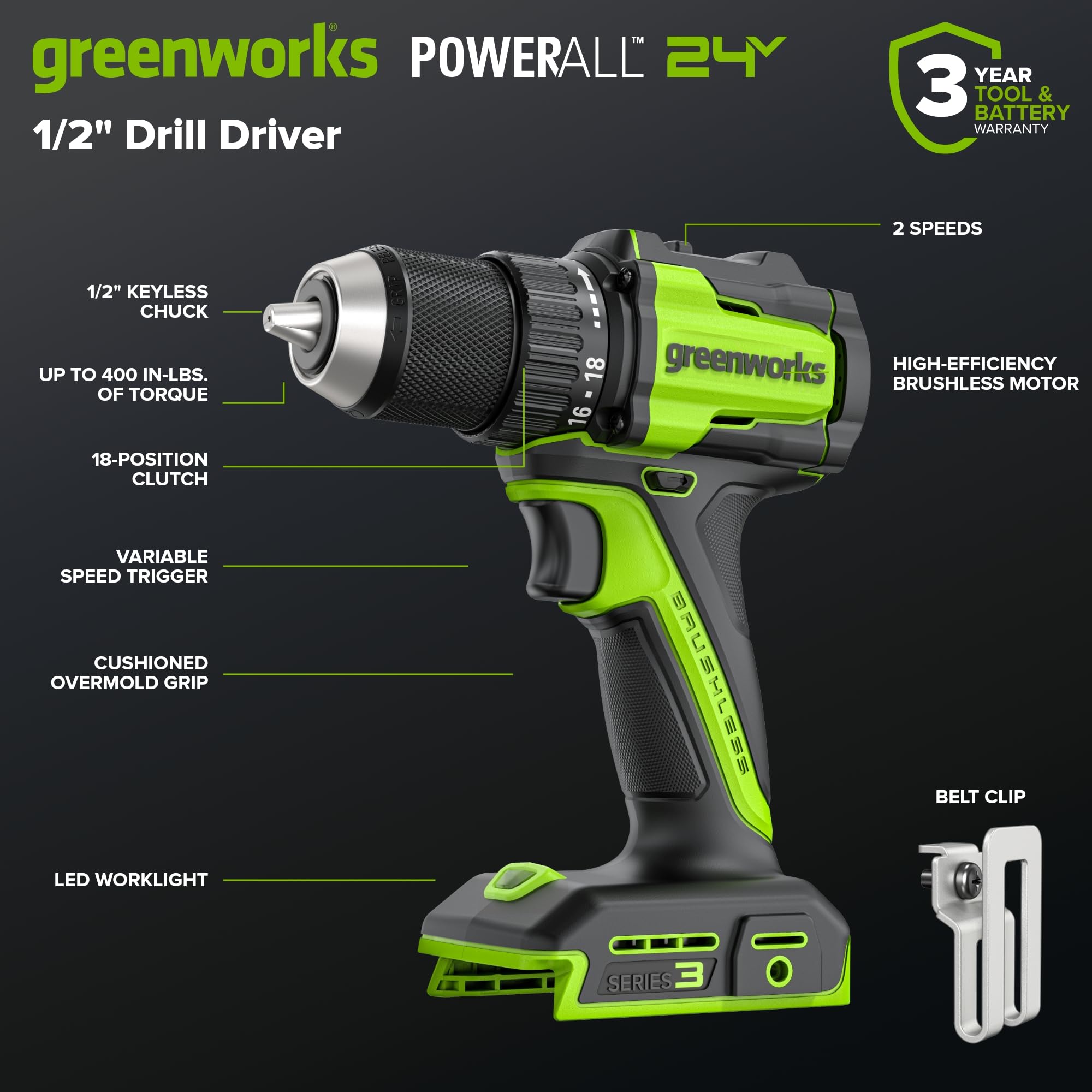 Greenworks Piece Impact Rated Driving Set