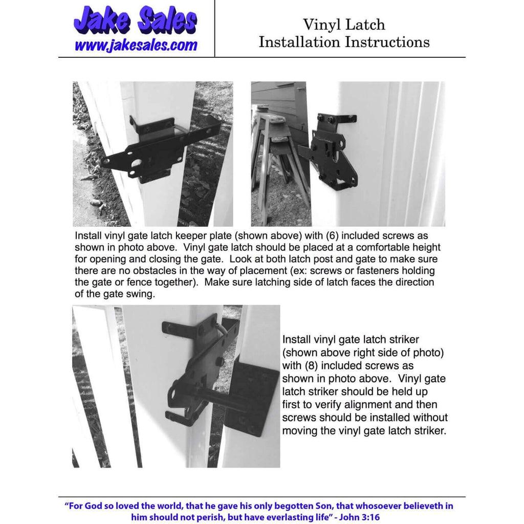 Vinyl Gate Latch