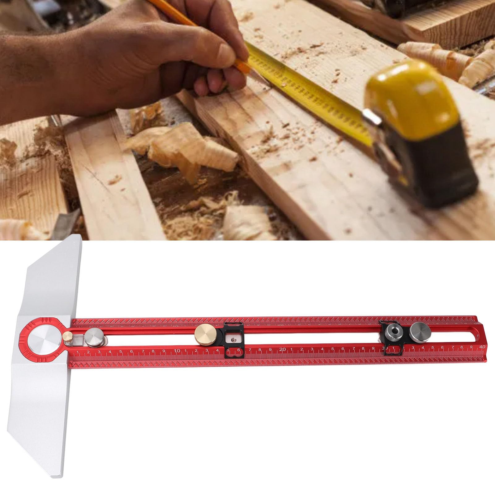 Aluminum T-Square Woodworking Ruler