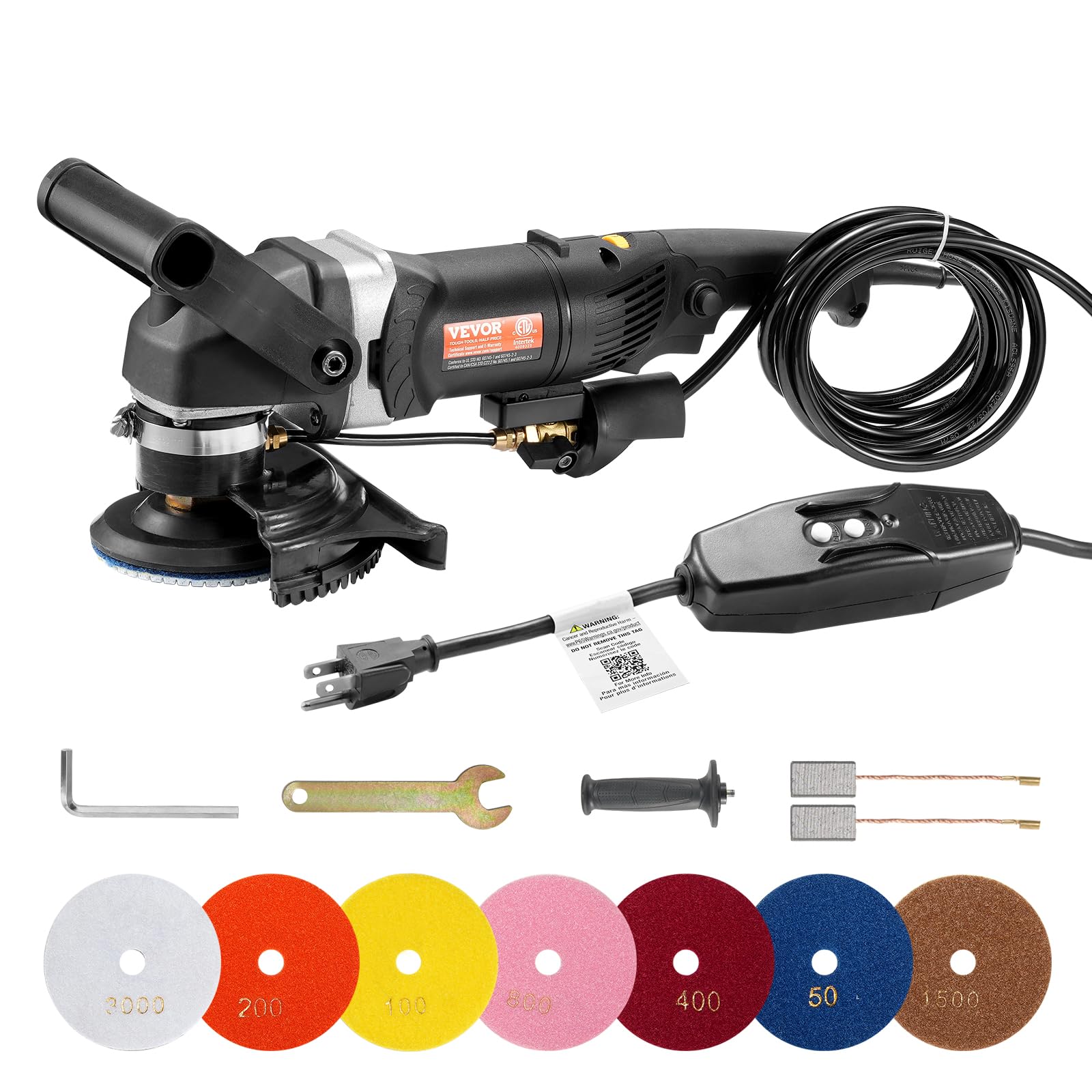 800W Variable Speed Wet Polisher Kit for Stone & Tile