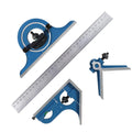 Wkopet 12 Inch Combination Square Set 4PC Machinist Layout Tool