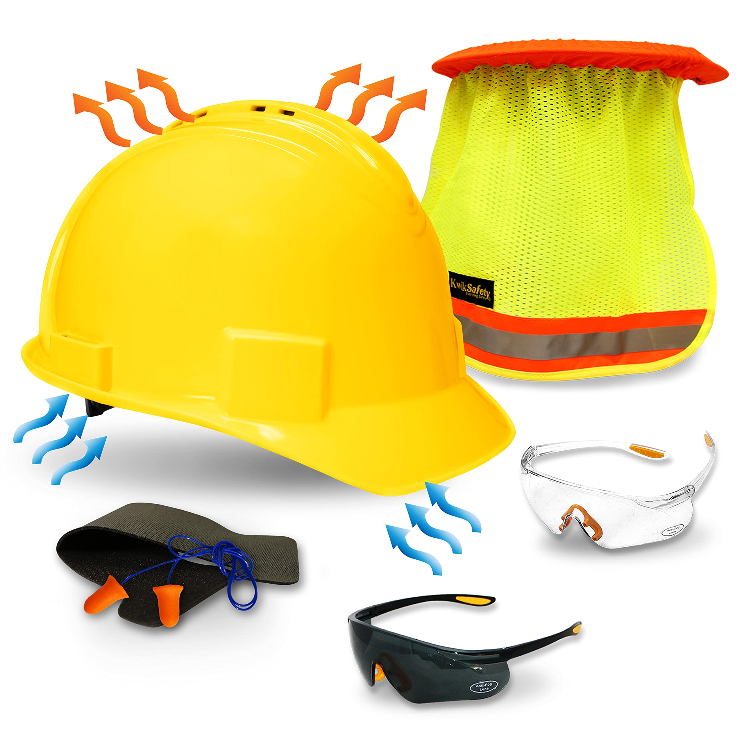 ANSI OSHA Type 1 Class C Hard Hat Available in Full Brim, Cap Style or Climbing Style