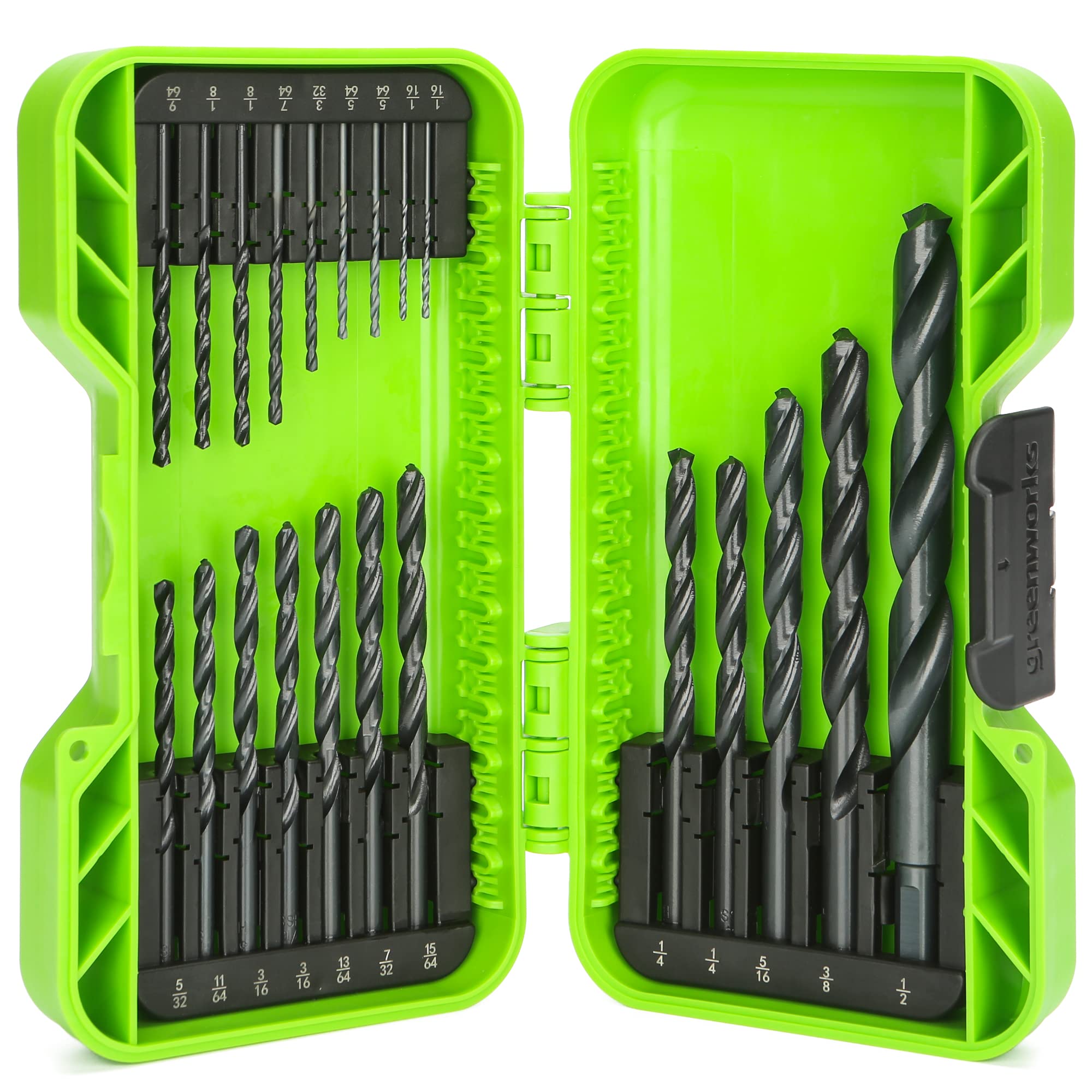 22-Piece Titanium Twist Drill Bit Set