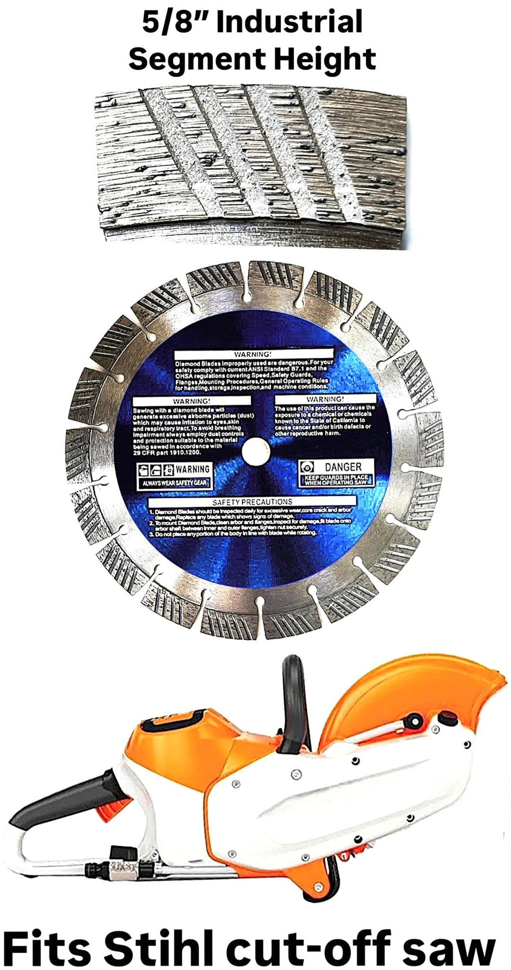 9'' Diamond Blade All-Purpose fits Stihl TSA 230 9-inch Cut Off Machine