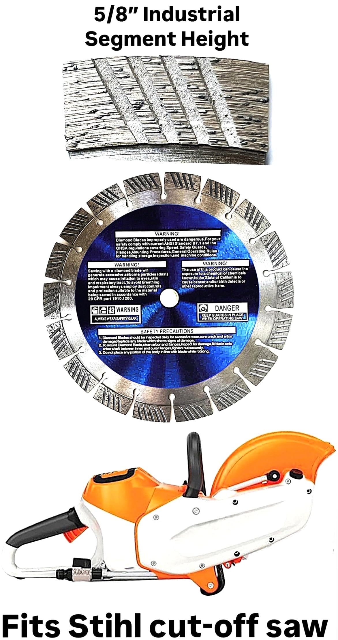 9'' Diamond Blade All-Purpose fits Stihl TSA 230 9-inch Cut Off Machine