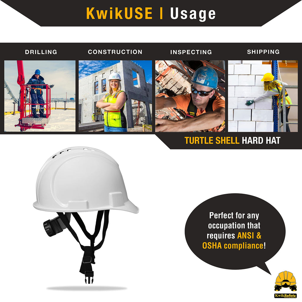 ANSI OSHA Type 1 Class C Hard Hat Available in Full Brim, Cap Style or Climbing Style