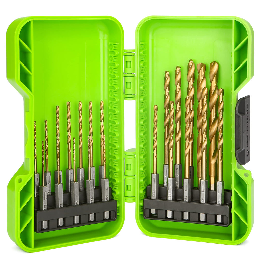 22-Piece Titanium Twist Drill Bit Set