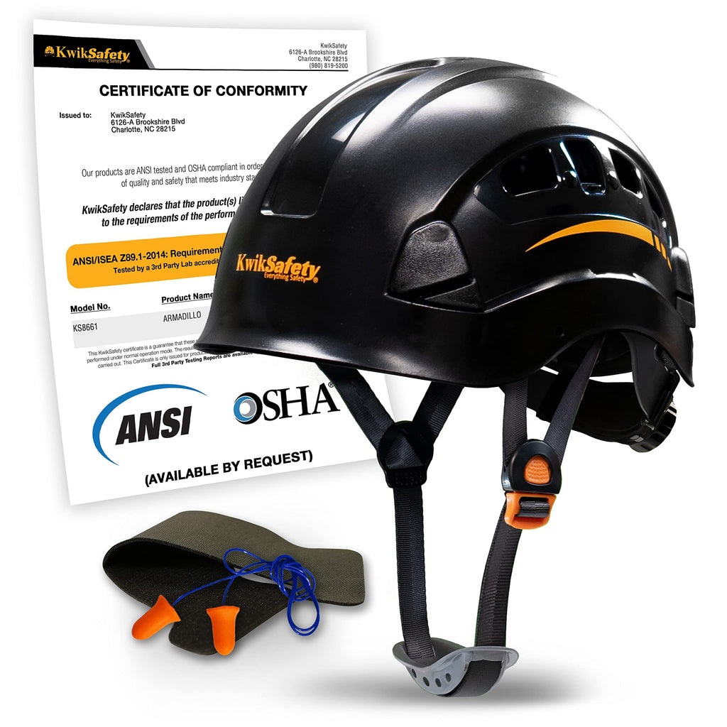 ANSI OSHA Type 1 Class C Hard Hat Available in Full Brim, Cap Style or Climbing Style