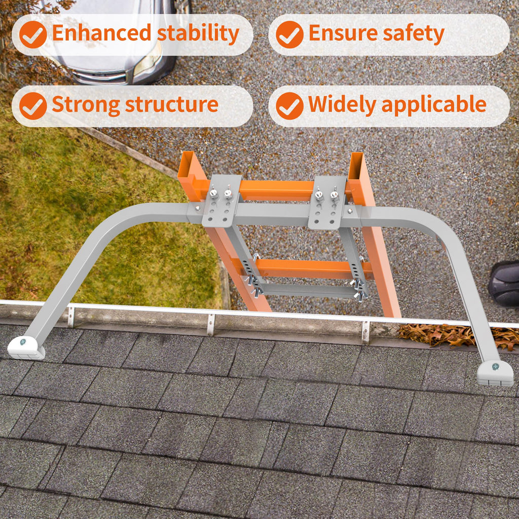 Heavy Duty Ladder Stabilizer with Anti-Slip Rubber Feet for Gutter Cleaning and Wall Protection
